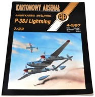 Kartonowy arsenał Amerykański myśliwiec P-38J Lightning 4-5/97