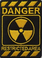 Naszywka Danger Haftowana Naprasowanka Termo