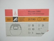 Letnie IGRZYSKA OLIMPIJSKIE MOSKWA 1980 bilet - KOSZYKÓWKA 24.07.1980