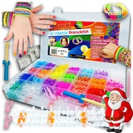ZESTAW GUMKI DIY DO BRANSOLETEK 6800 szt. PREZENT ŚWIĄTECZNY XXL dla dzieci