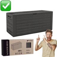 SKRZYNIA OGRODOWA DUŻA 280L NA WARZYWA ZABAWKI MOCNA UMBRA | PROSPERPLAST