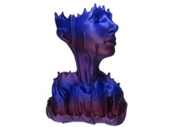 Doniczka Osłonka Dekoracyjna Głowa Kobieta prezent 17,5 cm wys Fiolet-Bordo