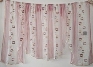 Firana z organtyny, bordo, ecru , szer. 360x wys. 140 cm, 9x@