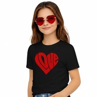 TeeRock koszulka dziecięca dziewczęca serce Love 110-116 5-6 prezent