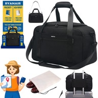 TORBA Bagaż Podręczny DO SAMOLOTU RYANAIR 40x20x25 PASEK KIESZENIE UCHWYT
