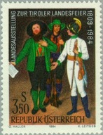 Austria 1984 Znaczek 1780 ** sztuka malarstwo Tyrol wystawa żołnierz