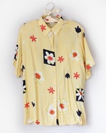 Piękna Żółta Koszula Vintage Wzór Art Print**48/50/5XL