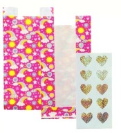 TOREBKI PAPIEROWE CUKIERKI SŁODYCZE NAKLEJKI 10SZT