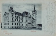 Bielsko-Biała. Biała. Sparkassa. Litografia 1907 r.