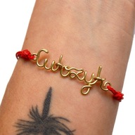 Bransoletka z IMIENIEM lub napisem - hand made -mosiadz