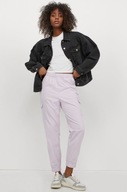 H & M spodnie cargo bojówki boyfriend lawendowe joggersy y2k preppy luźne