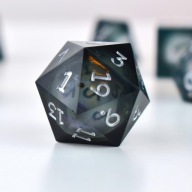 Zestaw 7 Kości Kostek RPG/DND "Księżycowa Noc" z Żywicy Epoksydowej