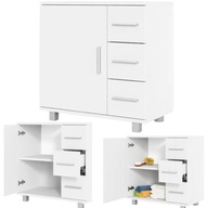 SZAFKA ŁAZIENKOWA POD UMYWALKĘ KOMODA 3 SZUFLADY PREMIUM BIEL VICCO ILIAS