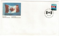 FDC Kanada 1990 Znaczek 1212 obiegowe flaga