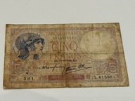 Francja 5 franków 1939 P#83 stan G