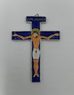 Krzyż - ręcznie wykonany z porcelany na wybrzeżu Amalfi we Włoszech - 15cm