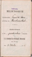 Książeczka studencka Praga 1910–1915 – prawo, egzamin, Habsburgowie