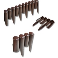 OBRZEŻE OGRODOWE TWORZYWO SZTUCZNE 240 CM X 23 CM BRĄZOWY