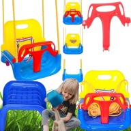 Duża Huśtawka Ogrodowa Domowa dla Dzieci 3w1 na Linach Bezpieczna i Mocna