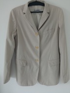 Jil Sander włoski żakiet damski bawełna beż r 34