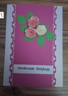 Kartka ręcznie wykonane na podziękowania