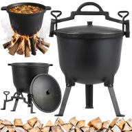 KOCIOŁEK ŻELIWNY MYŚLIWSKI WĘGIERSKI 10L NA OGNISKO GRILL GARNEK PIECZONKI