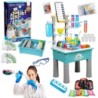 Mega Stolik Mały Chemik Laboratorium Naukowe Edukacyjne 270 Eksperymentów