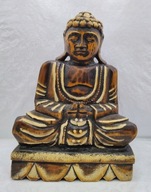 Budda - śliczna RZEŹBA z drewna DUŻA 28 cm - ręczna praca !