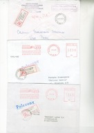 "R"Aleksandrów Kujawski-trzy koperty polecone