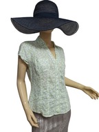 wyprzedaż LAURA ASHLEY koszula bluzka lniana z mereżką 36