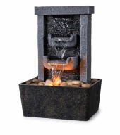 FONTANNA DOMOWA LED WODOSPAD DEKORACYJNA RELAKSACYJNA NA BIURKO SALON CICHA