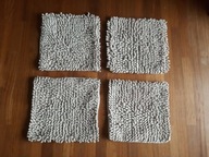 Szare bawełniane poszewki na poduszki typu shaggy Flo 40x40cm (4 sztuki)