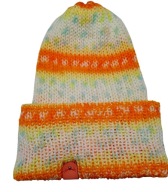 Lekka, mięciutka czapka we wzorki, wegańska, handmade, unikat