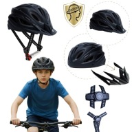 KASK ROWEROWY DLA NASTOLATKA 54–62 CM LEKKI REGULOWANY Z DASZKIEM DO ROWERU