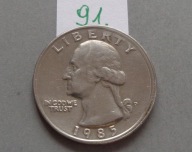 1/4 DOLARA - QUARTER DOLLAR z 1985 roku lit P