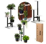 KWIETNIK STOJĄCY REGAŁ NA KWIATY ROŚLICY DONICZKI PÓŁKA METALOWA STABILNY