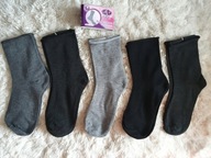5x SKARPETKI GŁADKIE 35-38 SKARPETY PRĄŻKOWANE klasyczne casual na co dzień
