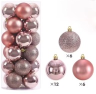 BOMBKI CHOINKOWE 6CM ZESTAW 24 SZT OZDOBY KULE ŚWIĄTECZNE 2025