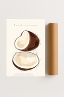 Plakat bez ramy 21x30 cm Tropikalna Akwarela | Pomysł na Prezent