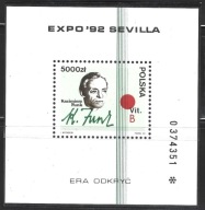 Znaczki Pocztowe Polskie Czyste BL 146 ... 1992 r