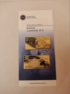 Folder NBP do banknotu o nominale 10 zł w języku polskim