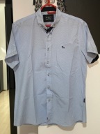 V Koszula Bewley Ritch błękit artystyczne szlaczki biel niebieski XL