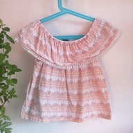 Bluzeczka lekka letnia 116 etno dziewczęca frędzelki WIOSNA LATO