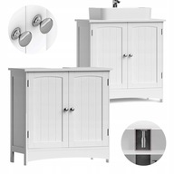 SZAFKA STOJĄCA ŁAZIENKOWA POD UMYWALKĘ DO ŁAZIENKI 30X60X60 BIAŁA ZAMYKANA