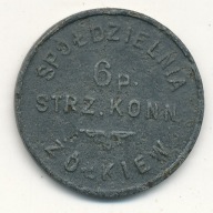 Żółkiew Spółdzielnia Wojskowa 6 P Strzelców Konnych 50 gr.cynk śred. 22 mm.