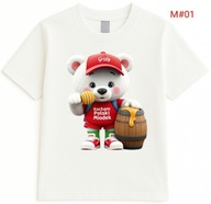 Koszulka dziecięca t-shirt biała 110 4 lat dzień misia miś warianty