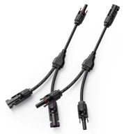 SOLARNY + - RÓWNOLEGŁY Z KABLEM ZŁĄCZE KONEKTOR MC4 DWÓJNIK CZARNY