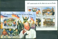 JPII.-CELEBRYCI. MUR BERLIŃSKI. REP.TOGO. Mi Bl.+ark. A**2019r.