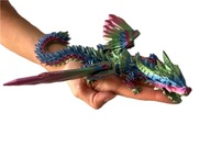 Smok skrzydlaty z ruchomą szczęką 3D Druk 33CM