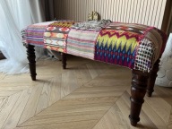 ŁAWKA TAPICEROWANA pufa do przedpokoju Indie Patchwork WESTWING